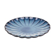 Prato 21cm Para Sobremesa De Cerâmica Scallop Azul  